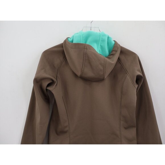Patagonia Women’s Slopestyle Hoody Brown Aqua Size XS Softshell Full Zip Jacket - Picture 11 of 16